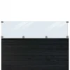 Discount Plus Danmark Schutting zelfbouw vuren - Plank met glas zwart (174 x 125 cm)