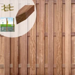 Smaragd Schutting set hardhout keruing recht 15L v-groef (7,55 meter)