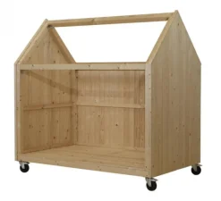 Plus Danmark Speelhuis vuren - Voorzien van wielen 120 x 203 x 198 cm