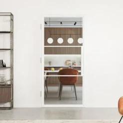 Hot HomingXL Stalen binnendeur met kozijn - Loft wit - Linksdraaiend - 93 x 231,5 cm