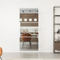 Hot HomingXL Stalen binnendeur met kozijn - Loft wit - Rechtsdraaiend - 83 x 201,5 cm