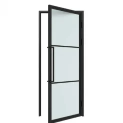 New HomingXL Stalen binnendeur met kozijn - Loft zwart - Rechtsdraaiend - 93 x 231,5 cm