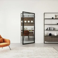 Hot HomingXL Stalen binnendeur met kozijn - Loft zwart - Rechtsdraaiend - 83 x 211,5 cm