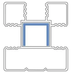 Hot C-Wood Stalen profiel voor deurpaal 2,2 x 2,2 x 260 cm t.b.v. modular palen