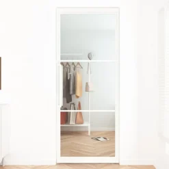 Outlet HomingXL Stalen taatsdeur - Loft wit - 3 vaks helder glas - 93 x 231,5 cm