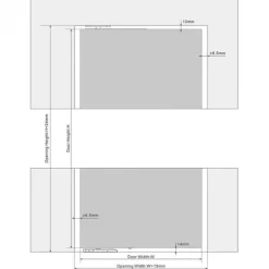 Outlet HomingXL Stalen taatsdeur - Loft wit - 3 vaks helder glas - 93 x 231,5 cm