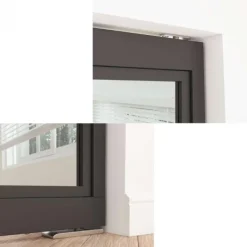 Best HomingXL Stalen taatsdeur - Loft zwart - 3 vaks helder glas - 93 x 231,5 cm