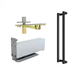 HomingXL Stalen taatsdeur - Loft zwart - 3 vaks rook glas - 83 x 211,5 cm