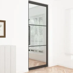 HomingXL Stalen taatsdeur - Loft zwart - 3 vaks helder glas - 83 x 211,5 cm