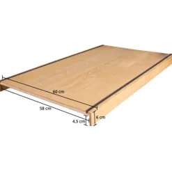 Stepwood Overzettreden met neus (2 stuks) - Eikenhout 3 mm toplaag Natuur - Incl. antislipstrip - 100 x 60 cm