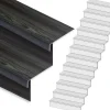Stepwood Traprenovatie set - rechte trap - 12 treden SPC toplaag Antraciet incl. stootborden