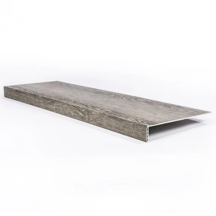 Outlet Stepwood Traprenovatie set - 1 kwart draai - 14 treden SPC toplaag Verweerd eiken