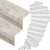 Outlet Stepwood Traprenovatie set - 2 kwart draai - 15 treden SPC toplaag Beton Taupe incl. stootborden