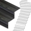 Discount Stepwood Traprenovatie set - 1 kwart draai - 15 treden SPC toplaag Antraciet incl. stootborden