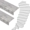 Discount Stepwood Traprenovatie set - 2 kwart draai - 15 treden SPC toplaag Beton grijs