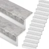 Best Stepwood Traprenovatie set - rechte trap - 13 treden SPC toplaag Beton grijs incl. witte stootborden