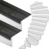 Hot Stepwood Traprenovatie set - 2 kwart draai - 14 treden SPC toplaag Antraciet incl. witte stootborden