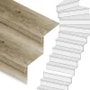 Outlet Stepwood Traprenovatie set - 1 kwart draai - 14 treden SPC toplaag Rustiek eiken incl. stootborden