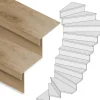 Discount Stepwood Traprenovatie set - 2 kwart draai - 13 treden SPC toplaag Natuur Eiken incl. stootborden