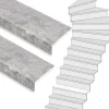 Discount Stepwood Traprenovatie set - 1 kwart draai - 15 treden SPC toplaag Beton grijs