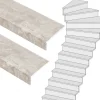 Discount Stepwood Traprenovatie set - 1 kwart draai - 15 treden SPC toplaag Beton Taupe
