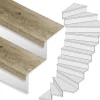 Stepwood Traprenovatie set - 2 kwart draai - 14 treden SPC toplaag Rustiek eiken incl. witte stootborden