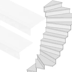 Stepwood Traprenovatie set - 2 kwart draai - 12 treden SPC toplaag Wit