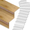 Online Stepwood Traprenovatie set - 1 kwart draai - 14 treden SPC toplaag Licht eiken incl. stootborden