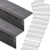 Discount Stepwood Traprenovatie set - 1 kwart draai - 14 treden SPC toplaag Beton zwart incl. stootborden