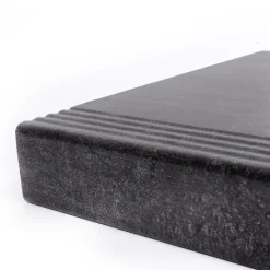 Discount Stepwood Traprenovatie set - 1 kwart draai - 14 treden SPC toplaag Beton zwart incl. stootborden