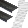Outlet Stepwood Traprenovatie set - 1 kwart draai - 14 treden SPC toplaag Antraciet