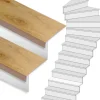 Sale Stepwood Traprenovatie set - 1 kwart draai - 12 treden SPC toplaag Licht eiken incl. witte stootborden