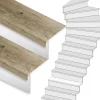 Clearance Stepwood Traprenovatie set - 1 kwart draai - 13 treden SPC toplaag Rustiek eiken incl. witte stootborden