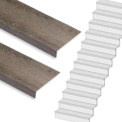 Discount Stepwood Traprenovatie set - rechte trap - 12 treden SPC toplaag Verweerd eiken