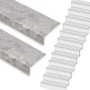 Sale Stepwood Traprenovatie set - rechte trap - 14 treden SPC toplaag Beton grijs