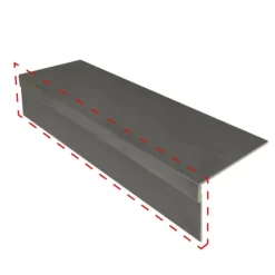 Online Maestro Steps Stootbord (3 stuks) - Laminaat - Betonlook Dark Grey Stone - 130 x 20 cm
