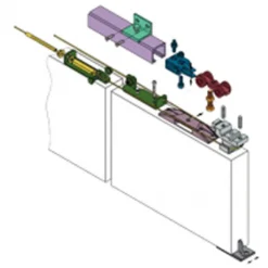 New Austria Synchroom schuifdeursysteem voor dubbele binnendeur - Swipe 400 S (80kg per deur)