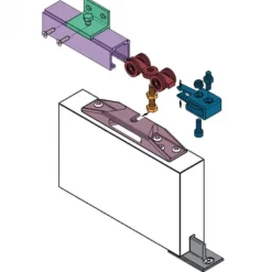 New Austria Synchroom schuifdeursysteem voor dubbele binnendeur - Swipe 400 S (80kg per deur)