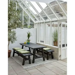 Sale Plus Danmark Tafel vuren - Country gegrond zwart 75 x 177 x 72 cm