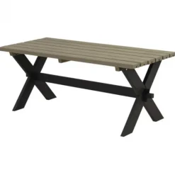 Plus Danmark Tafel vuren geimpregneerd - Nostalgi zwart en grijsbruin 76 x 177 x 72 cm