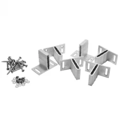 Discount Elephant T-beslag blank aluminium voor schermen (6 stuks)