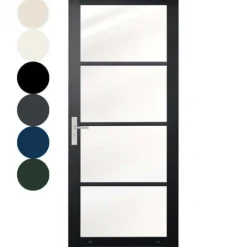 Online Austria Terrasdeur Nero Legno Exteriore - Chiari - Voorbehandeld zwart