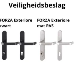 Austria Terrasdeur Nero Legno Exteriore - Genova - Voorbehandeld zwart