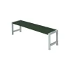 Outlet Plus Danmark Tuinbank Plankesaet - Hout & Staal groen - 38 x 176 x 45 cm