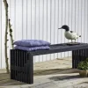 Best Plus Danmark Tuinbank Rustik - Dennenhout zwart gebeitst - 138 x 49 x 45 cm