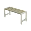 Sale Plus Danmark Tuinbank vuren Café - Hout & Staal gegrond grijsbruin - 38 x 127 x 45 cm