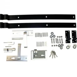 Clearance C-Wood Tuindeur composiet Bari antraciet met blank aluminium frame incl. beslag (100 x 180 cm)