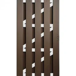 Outlet C-Wood Tuindeur composiet Bari donker bruin met blank alu frame incl. beslag (100 x 180 cm)