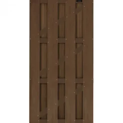 Elephant Tuindeur composiet Basic bruin met aluminium-bruin frame (90 x 180 cm)