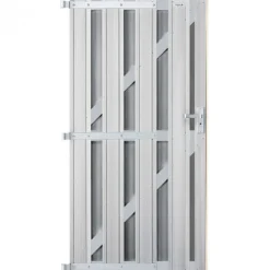 Outlet Elephant Tuindeur composiet Design Grijs met blank aluminium frame compleet (90 x 180 cm)